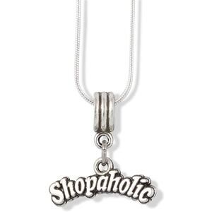 Shopaholic Charm Shopping Shopper Necklace Pendant Jewelry